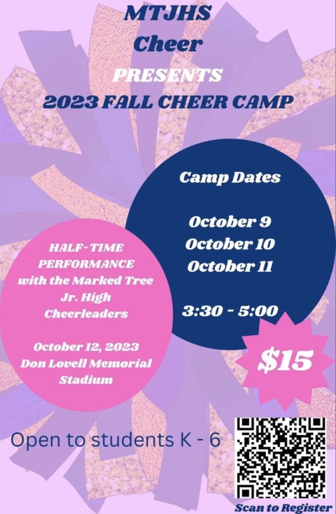 Get your kids signed up for cheer camp next week!!!  It is a great experience for our younger Indians and it gives them an up-close look into the work that our cheerleaders put forth!

Conquer and Prevail!