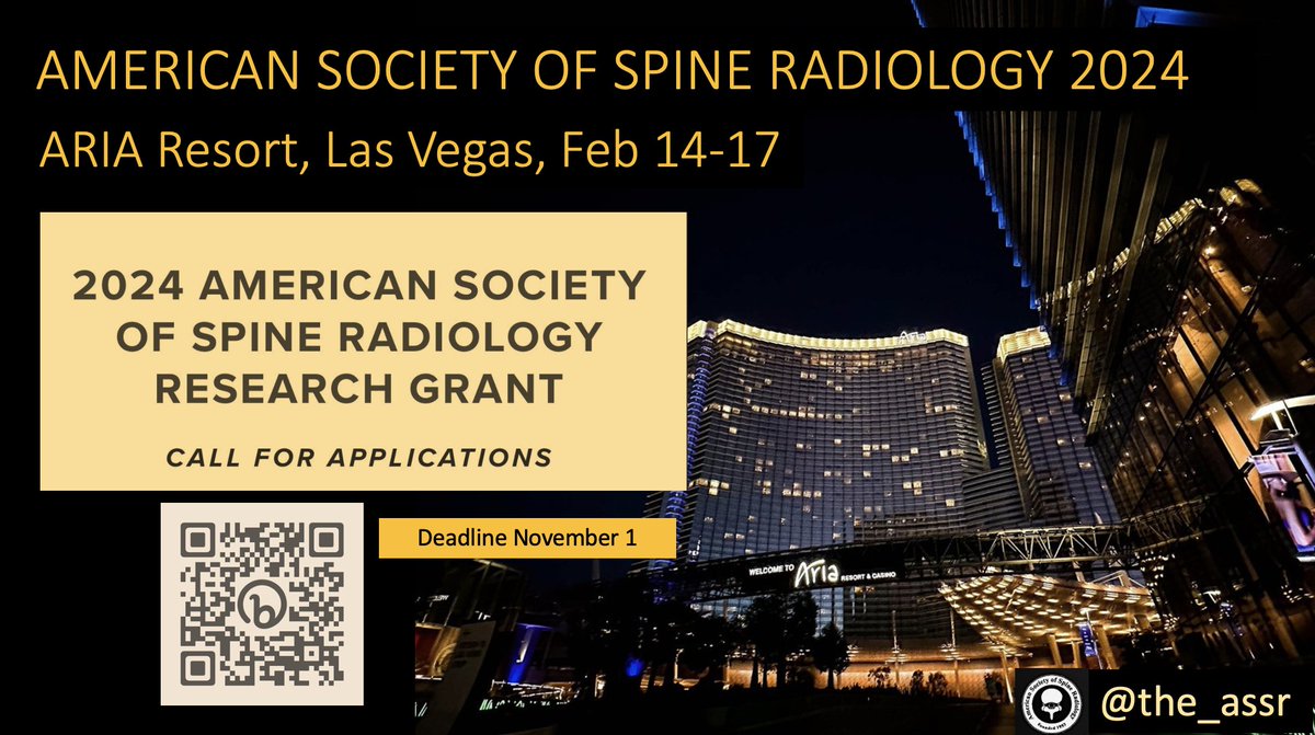 Great opportunity to fund and highlight your research #spine people! #ASSR24 @The_ASSR @vinil_shah @TimAmrheinMD