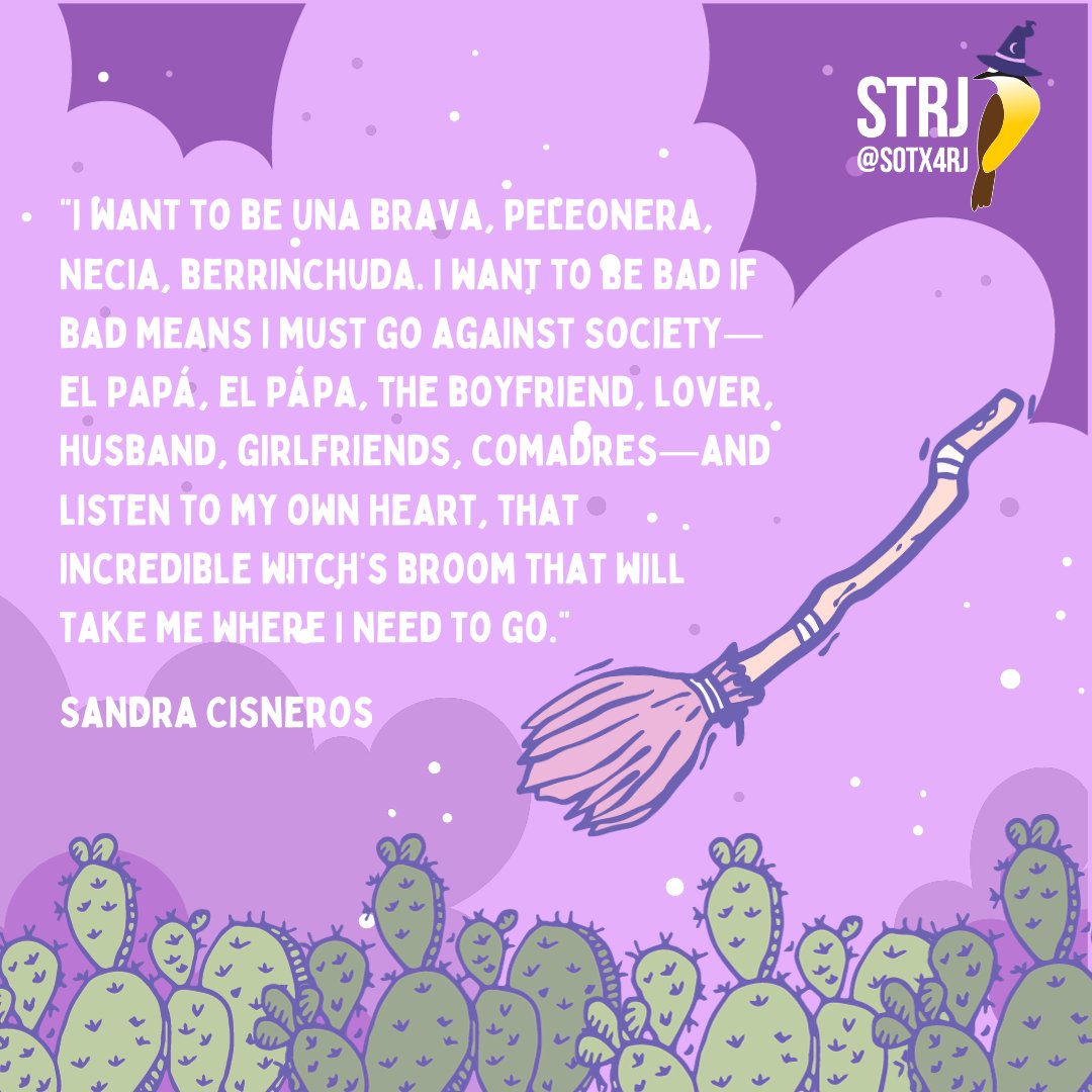 Shout outs to las bravas, peleoneras, necias, y berrinchudas of South Texas, who continue to confront machismo, heal generational trauma and demystify abortion stigmas in Latine/x communities. 💜🧹✨
#SandraCisneros #LatinxHistoryMonth #RioGrandeValley #RGV #SouthTexas #STRJ