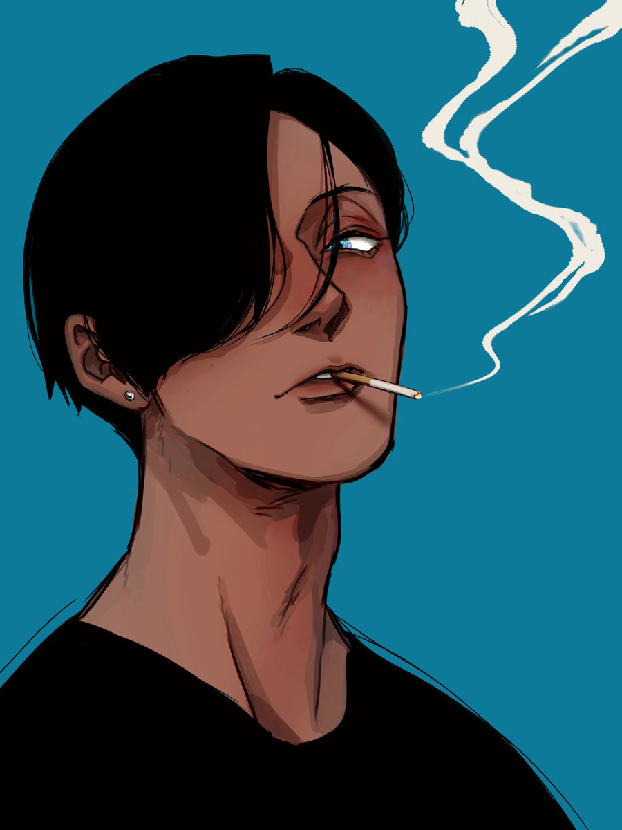 🚬

#創作男子 
#イラスト