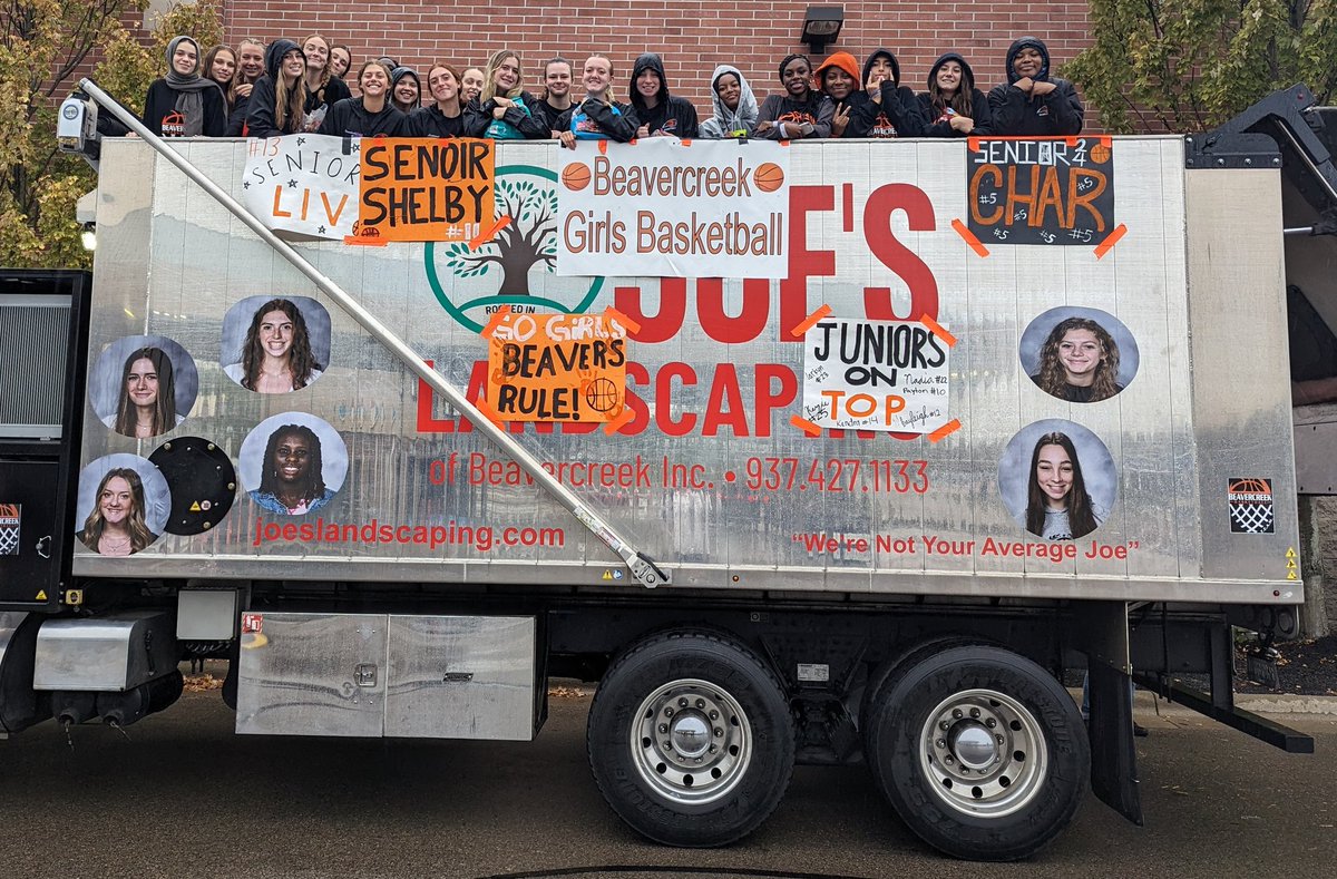 Creek GBB (@creekgbb) on Twitter photo The girl's had an awesome time in the Homecoming Parade tonight. Thank you to Mother Nature for holding off the rain. Big shout out and thank you to Joe's Landscaping for the transportation and the Leopards for the Senior Picture Photos! Go Beavers! <a href="/bcreekathletics/">BCreek Athletics</a> <a href="/BcrkSchools/">Beavercreek Schools</a> The girl's had an awesome time in the Homecoming Parade tonight. Thank you to Mother Nature for holding off the rain. Big shout out and thank you to Joe's Landscaping for the transportation and the Leopards for the Senior Picture Photos! Go Beavers! <a href="/bcreekathletics/">BCreek Athletics</a> <a href="/BcrkSchools/">Beavercreek Schools</a>