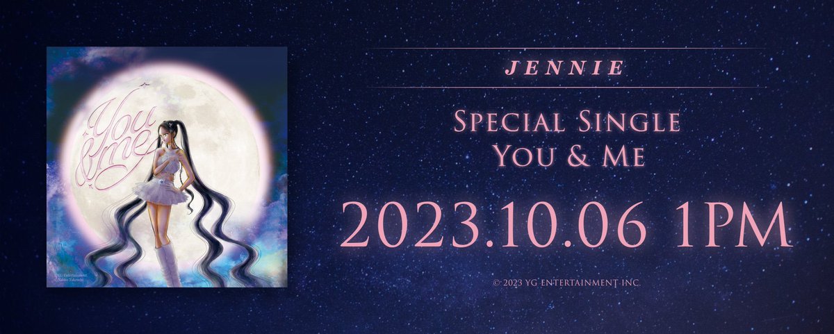 #JENNIE’s Special Single [#YouAndMe] RELEASE COUNTER

✅2023.10.06 12AM (EDT) & 1PM (KST)

Pre-Save/Pre-Add🔗: Jennie.lnk.to/YouAndMe_Presa…

YOU AND ME BY JENNIE
#YouAndMeDDAY #BLACKPINK 
#YouandMeSpecialRelease