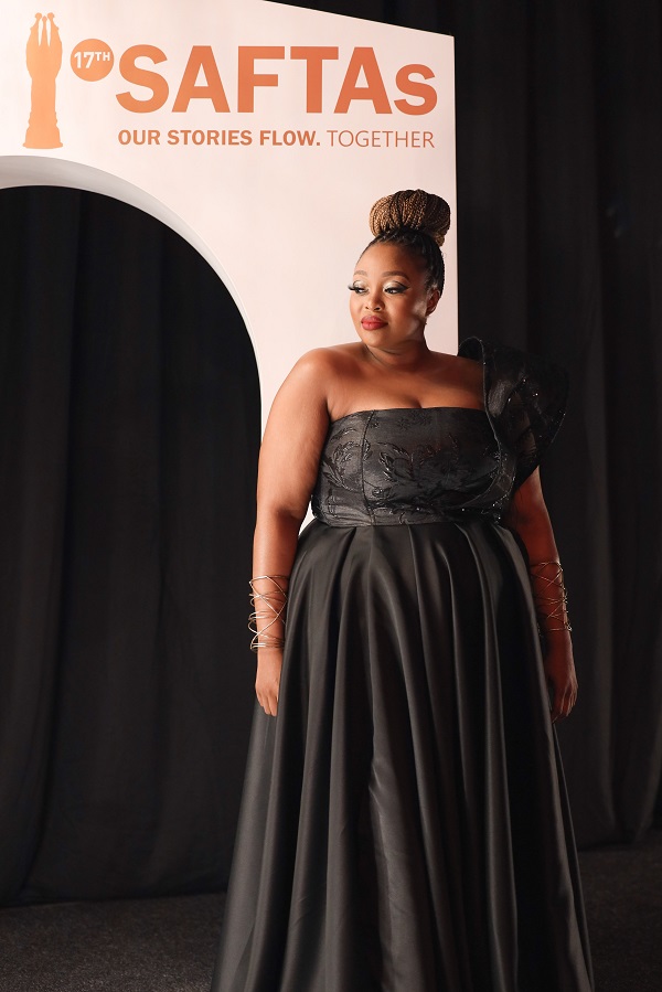 RealCypressTV's tweet image. Relebogile Mabotja receives a South African Film &amp;amp; Television Award (SAFTA) in the category “Best Entertainment Programme” for the much-loved and highly rated, Miss South Africa 2022 Live Finale with her production company, Black Swan Media.