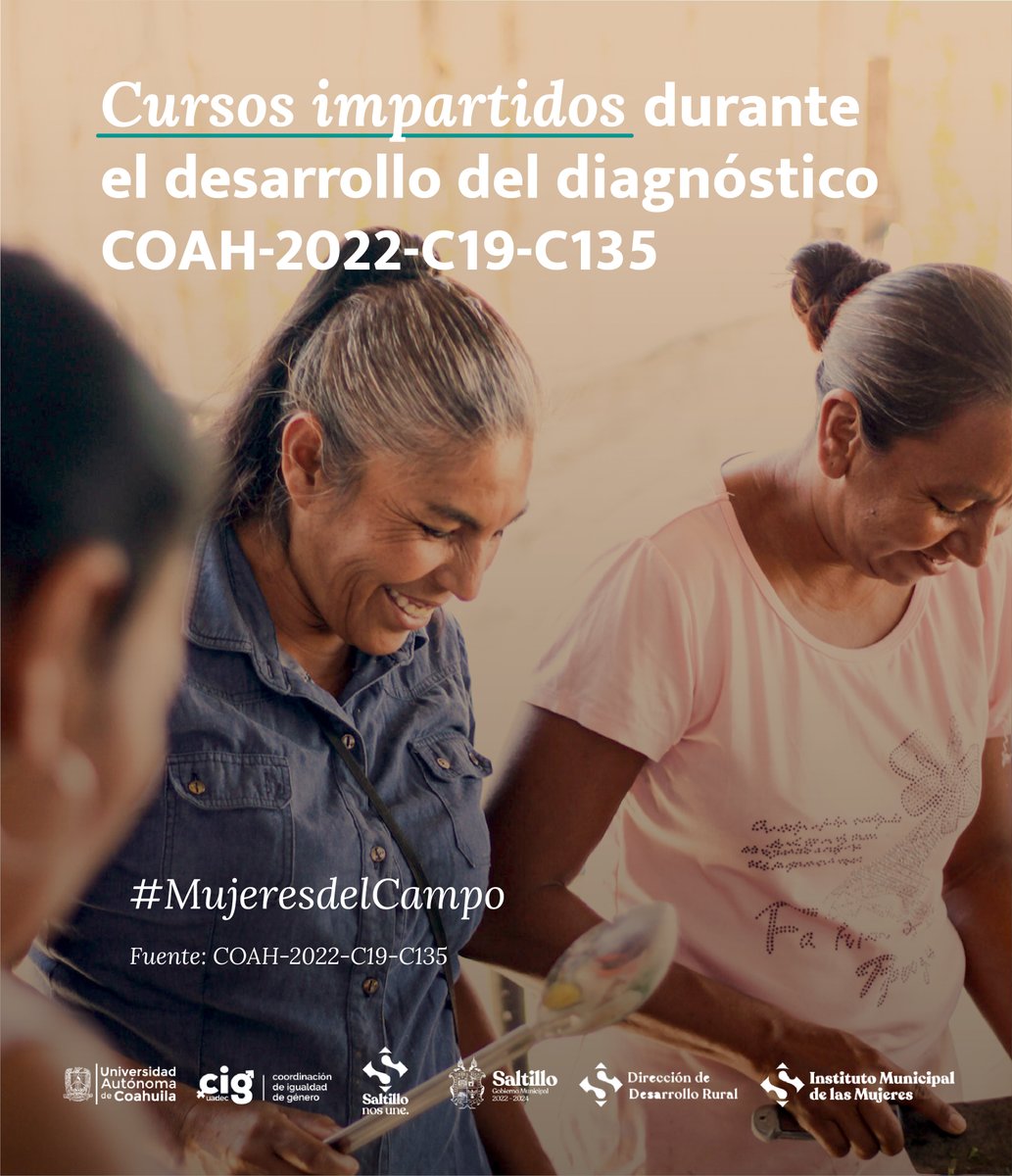 IgualdadUAdeC's tweet photo. De acuerdo a la problemática que se vive en las #comunidadesrurales y que impacta a las mujeres, se consideró la impartición de cursos ofrezcan herramientas para su crecimiento y sobrellevar las adversidades.
#MujerdelCampo #EspacioRural #SaltilloCoahuila #CIG #IgualdadDeGenero https://t.co/ICEybS0Uui