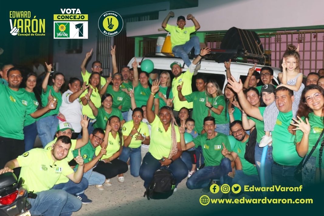 EdwardVaronF's tweet photo. En este mes estaremos eligiendo el futuro de la ciudad ya estamos en la recta final y nada nos detiene, por eso la masiva participación de las comunidades es una muestra que este 29 de octubre con el apoyo de todos seguiré siendo concejal de Cúcuta. https://t.co/dMiNQ7q8Vr