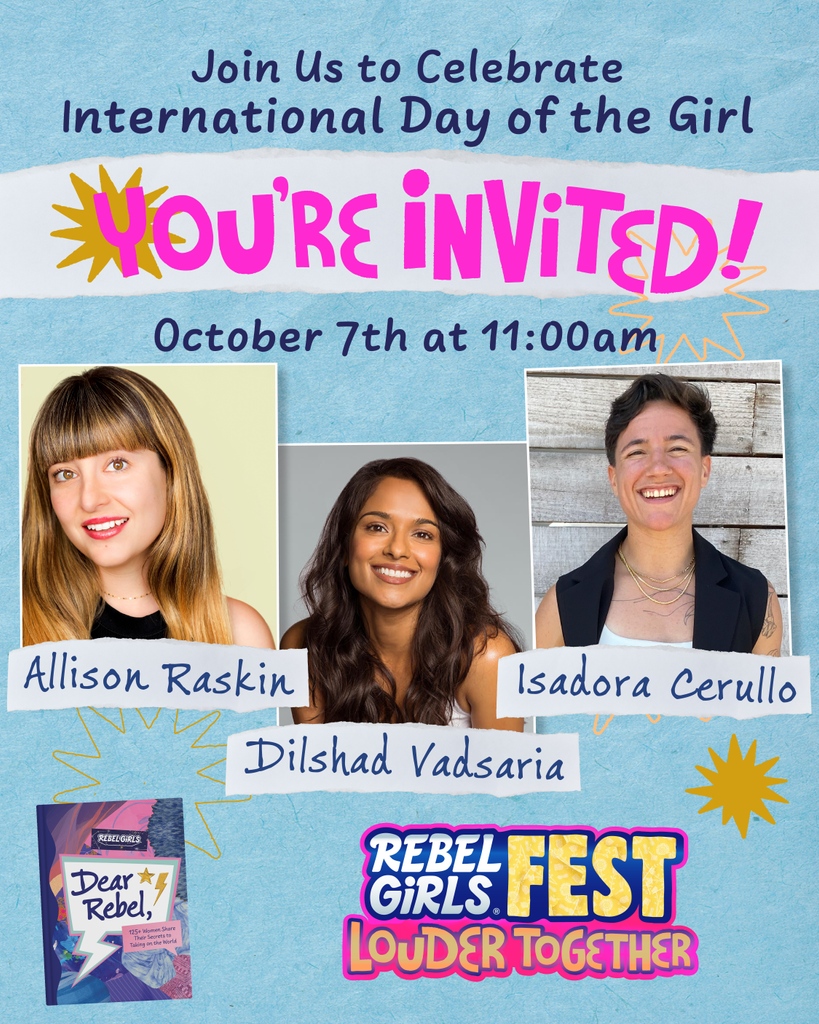 Join us this Saturday at 11am to celebrate the International Day of the Girl with @rebelgirlsbook! See you there!