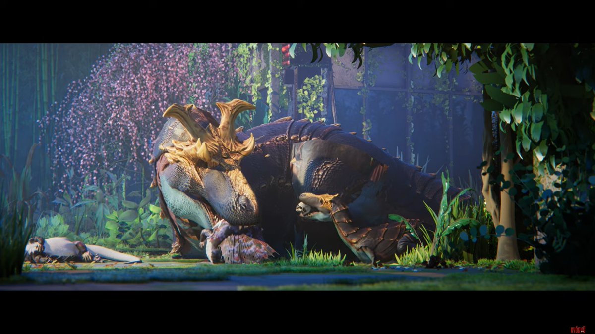 knight_Steve_'s tweet image. We have good news, a new teaser to celebrate one millions views of the Kyōryū trailer shows that the two T. rexes survived the fight against the yakuza Dimetrodon gang