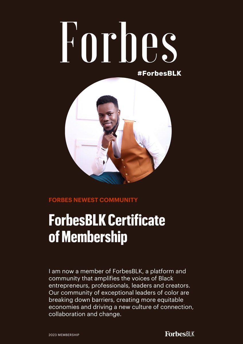 bebmigared's tweet photo. I'm now a Member of Forbes' Newest Community - @ForbesBLK
πͺπΌππ½πͺπΌ
The mission of ForbesBLK is to champion a global community of Black entrepreneurs, professionals, leaders and creators that are driving systematic change in business, culture and society.
#ForbesBLK #bebmigared https://t.co/wzszYiufVi