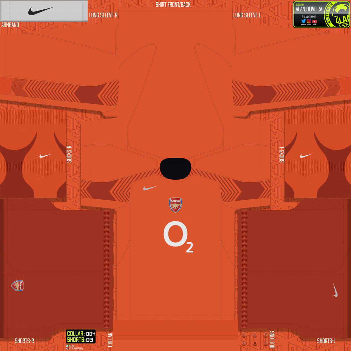 Arsenal 2005/06 - KITS PES 2020 PES 2021 Made on a previous