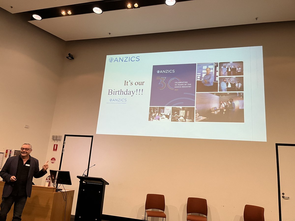 <a href="/IntensiveDave/">David Pilcher</a> celebrating 30 years of <a href="/anzics/">ANZICS</a> core data and how BIG data is helpful for research enquiry <a href="/AlfredIcu/">AlfredICUResearch</a> #ICUnursingresearch