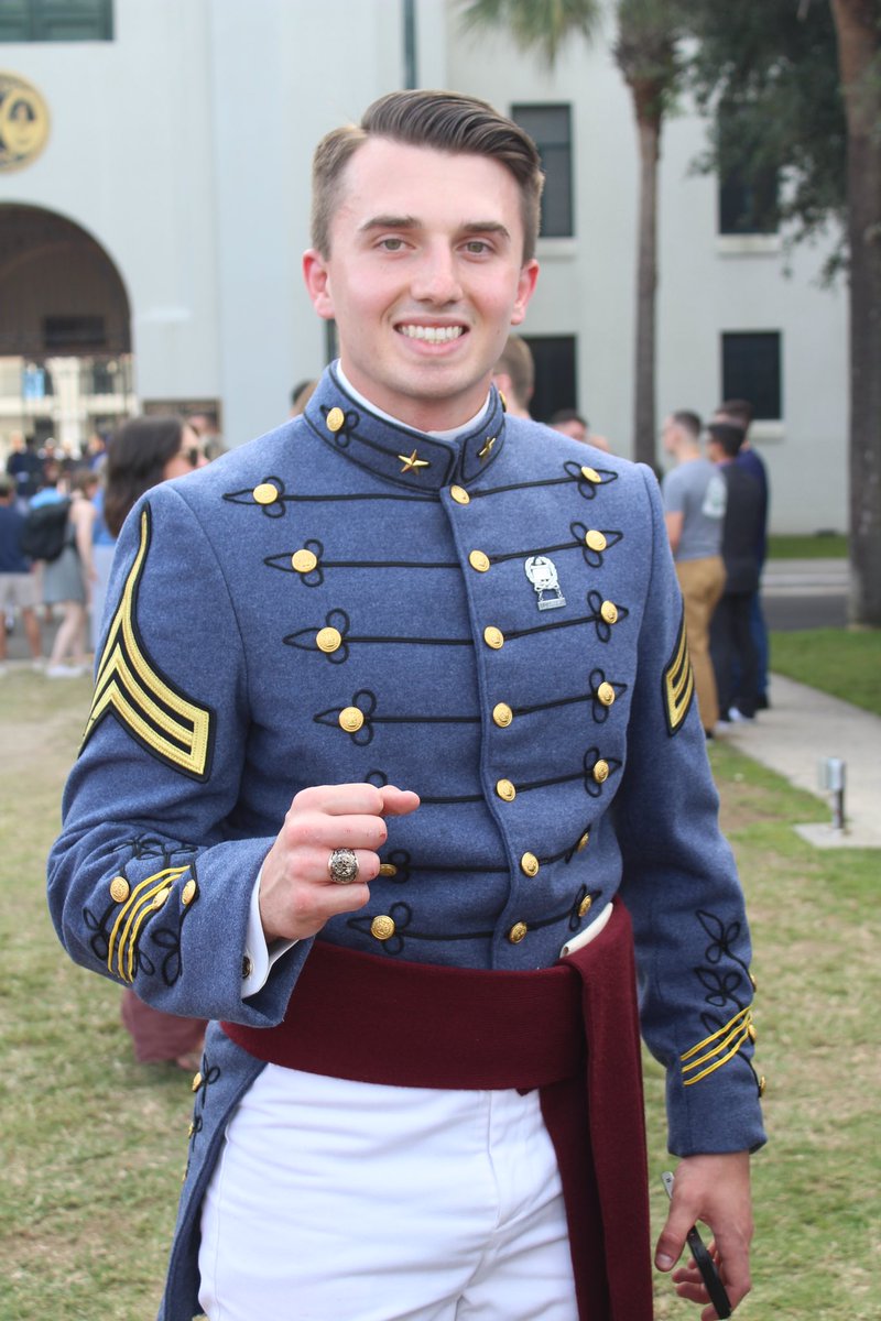 The Citadel traditions are second to none.   Andrew is now one that “wears the ring.”  #parentsweekend #ringceremony