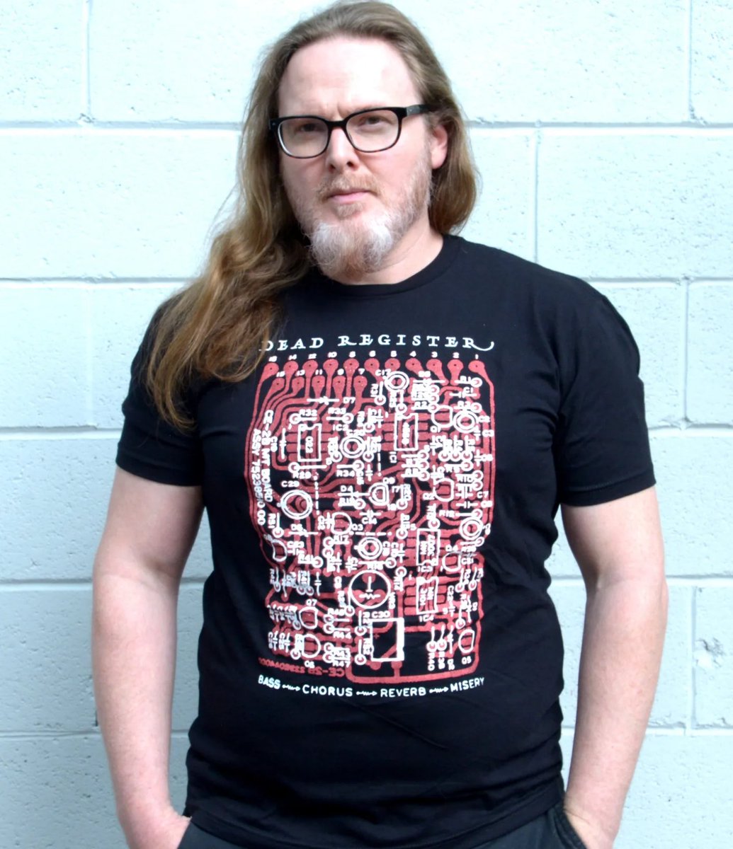 DeadRegister's tweet image. New Merch Alert!
Bass + Chorus + Reverb = Misery T-shirt &amp;amp; Skully Bandana.
Our debt is paid with blood.
∆
deadregister.bandcamp.com/merch
∆
#fashion #function #doom #goth #black #guitarpedal #basspedal #pedalboard #boss #chorus #reverb #misery #doomgaze #postgoth #design #skull
