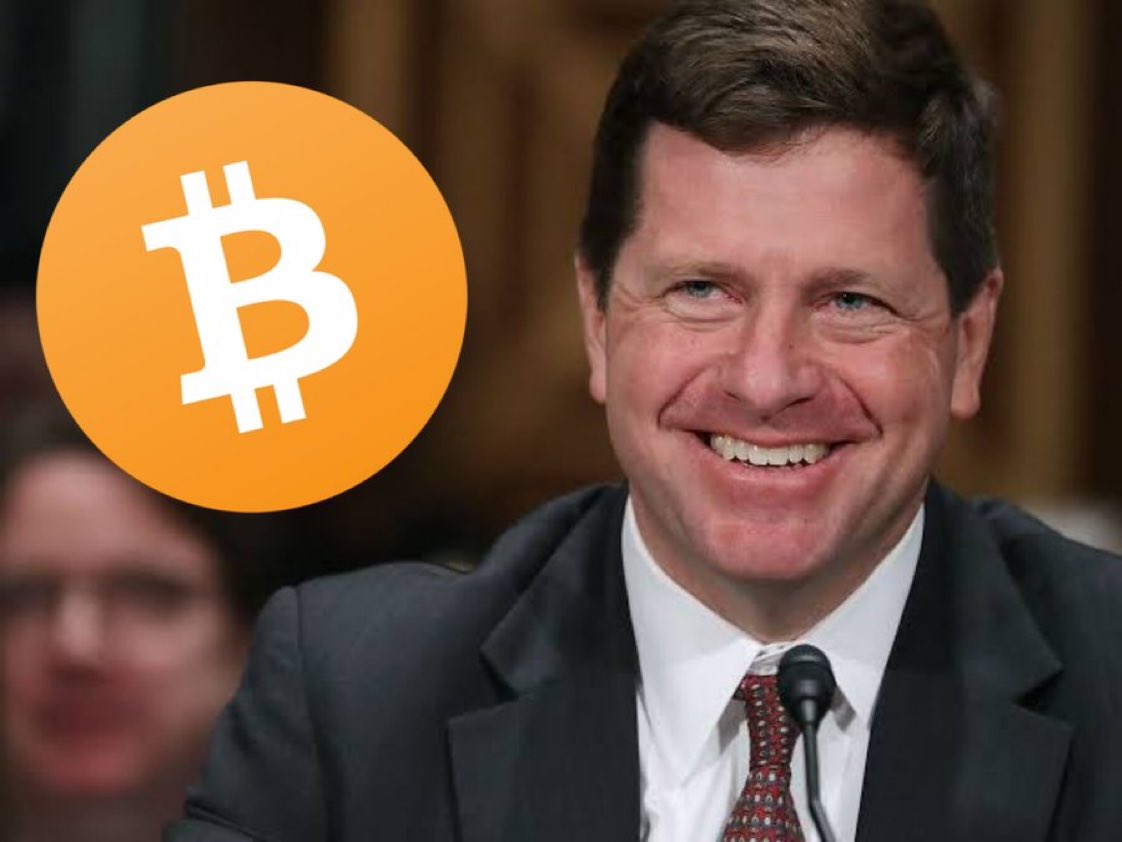 dumm712's tweet photo. 🚨🚨 BREAKING NEWS 🚨🚨🚨

👉🏼 Jay Clayton, former SEC Chairman, has just stated that the #Bitcoin  ETF is inevitable. 

All legal questions around #Bitcoin  have been answered. The technology behind Bitcoin and #Crypto should be integrated into our financial ecosystem 📈 https://t.co/6dnNvRfcfF