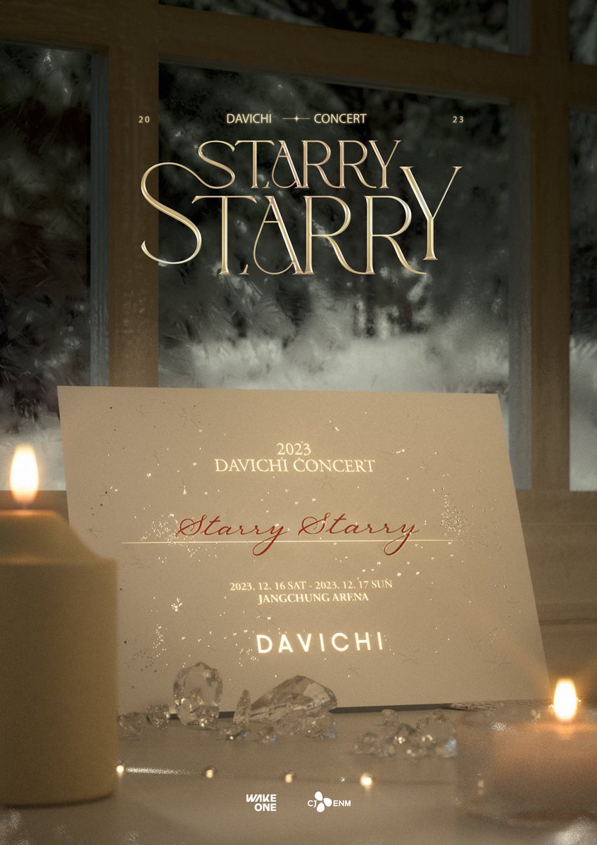 2023 DAVICHI CONCERT <Starry Starry>
공연 일시: 2023년 12월 16일(토) 6PM / 2023년 12월 17일(일) 5PM (KST)
공연 장소 : 장충체육관
관람 등급 : 만 7세 이상 관람
 
[티켓 예매 안내]
티켓 오픈 : 2023년 10월 12일(목) 20:00 (KST)