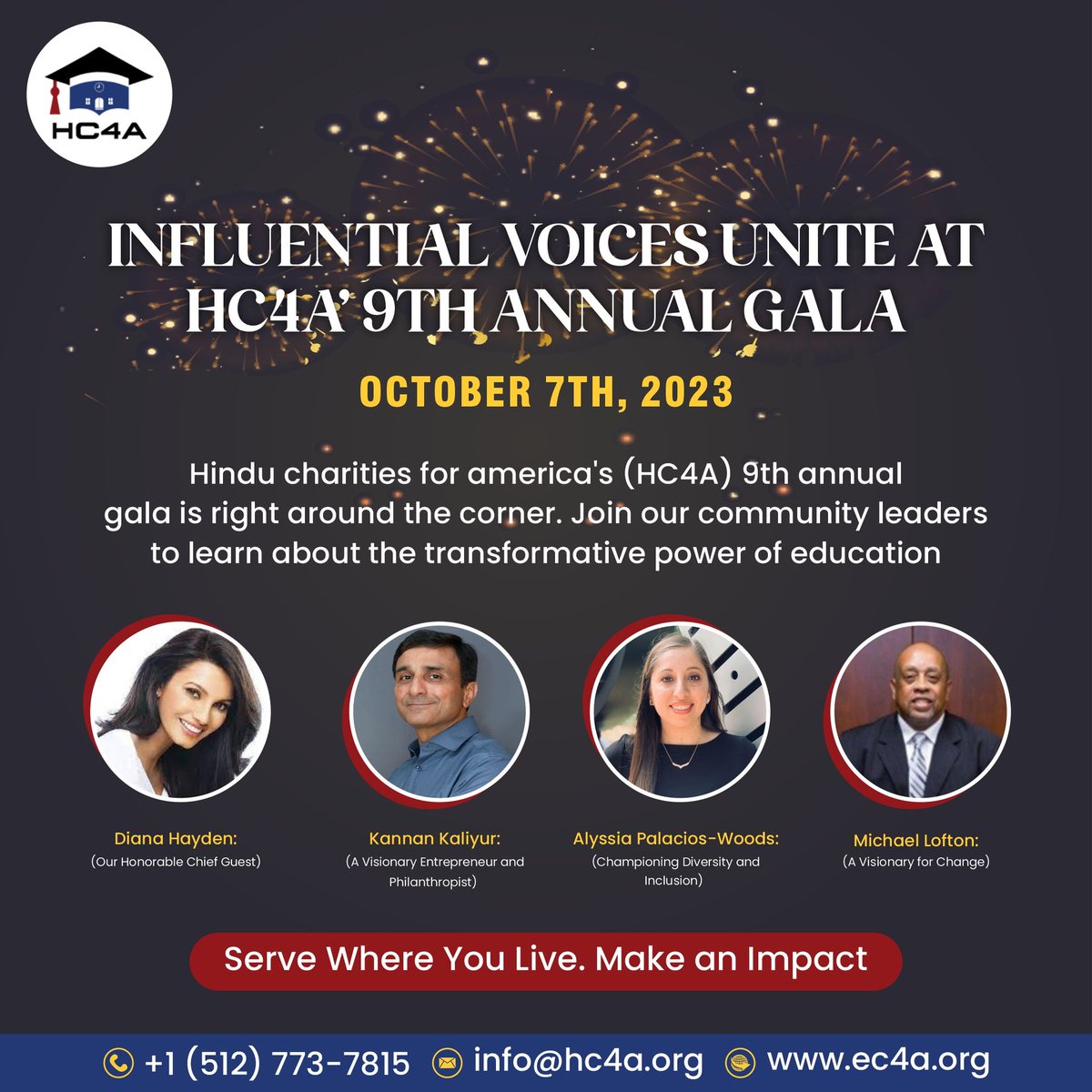 Serve where you live!
Join Us for an Evening of Unity and Transformation.
HC4A's 9th Annual Gala promises to be a night of inspiration, empowerment, and community growth. 

#galanight #america #charity #contribution #charityevent #commitment #support #galaNightImpact #scholarship