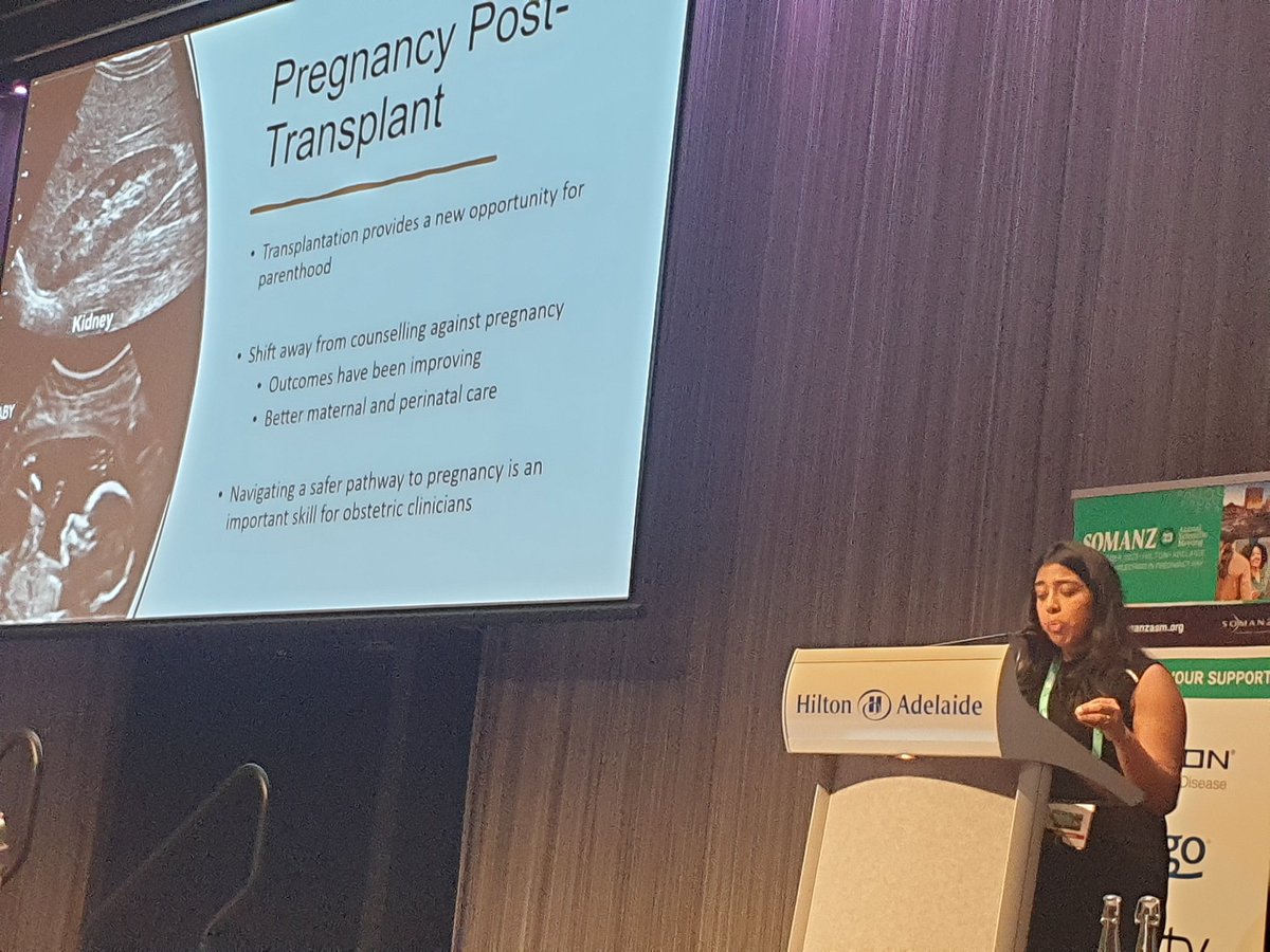 Fantastic presentations by <a href="/shilpa_jes/">Shilpa Jesudason</a> and Dr Nishanta Tangirala <a href="/preg_kidney_aus/">Pregnancy and Kidney Research Australia</a> preconception counselling in women with #kidney disease and #pregnancy management in transplant recipients <a href="/ANZDATARegistry/">ANZDATA Registry</a> <a href="/SOM_ANZ/">SOMANZ</a>