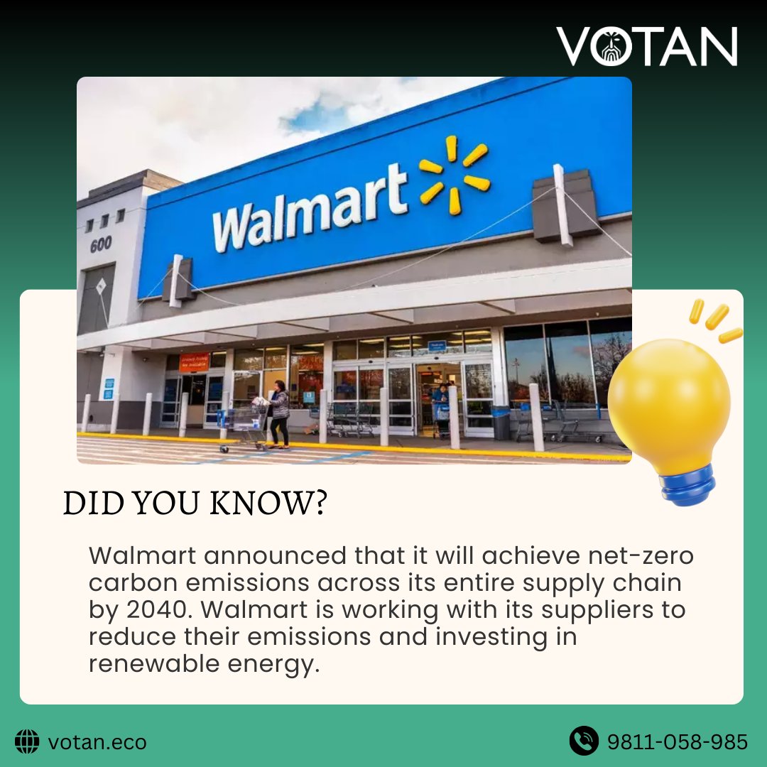 votaneco's tweet photo. 🌍♻️ Walmart's commitment to a sustainable future: aiming for net-zero carbon emissions across its supply chain by 2040. 💡 Join the movement towards a greener world.
.
.
.
.
.
.
#votaneco #votan #walmart #netzero #sustainability #climatechange #renewableenergy https://t.co/Il2YM1GOpt