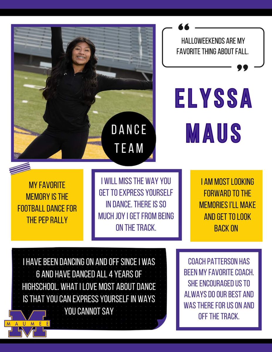 💜💛🐾🎓 Proud of these girls! Never stop dancing!! #LiveLoveDance #MaumeeSeniors