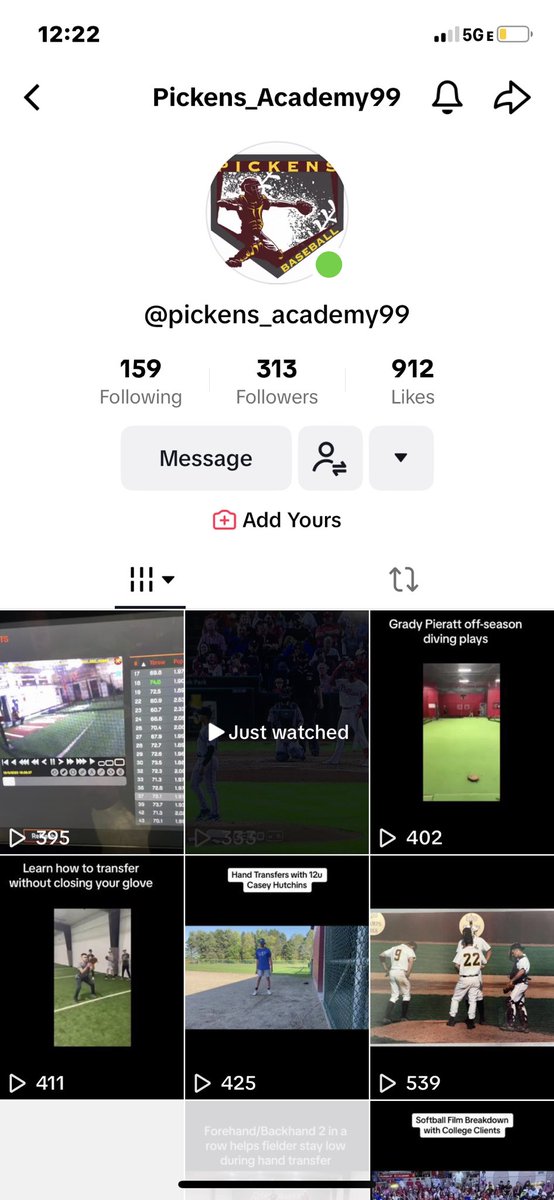 Everyone go follow @PickenBaseball
Coach Pickens will be doing TikTok lives with fellow players and other coaches once he reaches 1000 followers. 
Great drills and instructional videos to watch.