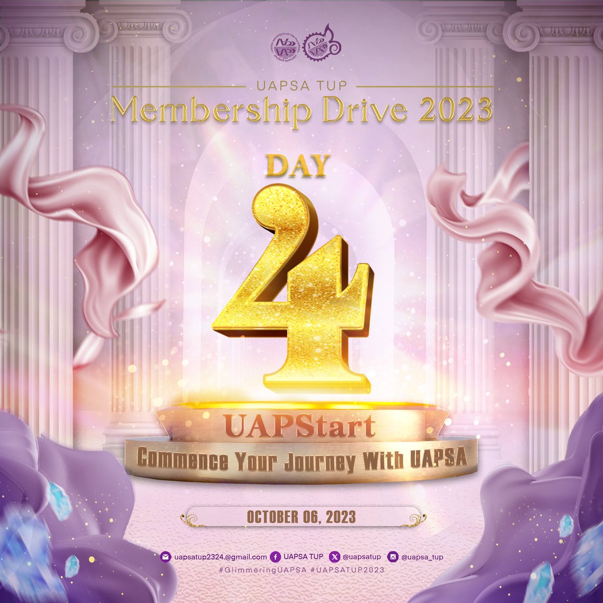 uapsa_tup's tweet photo. 𝑺𝒉𝒊𝒏𝒆 𝒘𝒊𝒕𝒉 𝑼𝒔✨

The day passed quickly, but guess what's still shining and sparkling? Our Membership Drive is on its dazzling 𝐃𝐚𝐲 𝟒!

See post for more details:
https://t.co/m3VflG5L3u

#GlimmeringUAPSA
#UAPSpark
#UAPSATUP2324 https://t.co/JARAkHGsDc