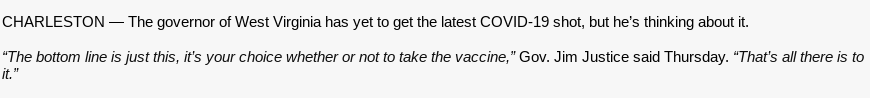 If you '#VOTE' 4 #TyrannyOfJustice @WVGovernor #aka @JimJusticeWV for any 'elected office' he's running in ... anyway write in #BABYDOG #GTFO #AYDS --- Yeah, #FYI the #BiValentBooster @RepCarolMiller was tested on 8-mice; the #NOTaVAX #DARPA #BioWeapon well, #TrustTheScience