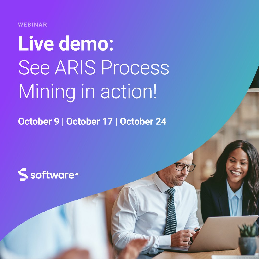 Curious about Process Mining? Join our live demo with our experts to see its capabilities! bit.ly/3ZIwe6k

#Aris #ProcessMining