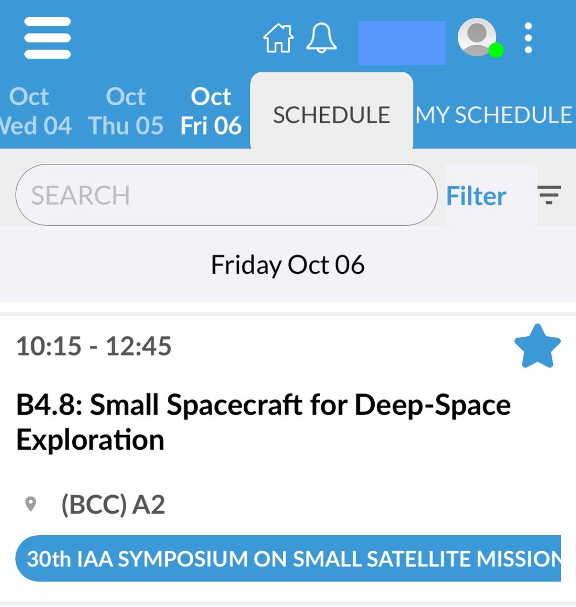 Good morning. Final spurt for the last day of #IAC2023!
Join us for our #IAASmallSat morning session „Small #Spacecraft for #DeepSpace Exploration“ B4.8 again in BCC A2 at 10:15.
<a href="/Iac2023/">IAC 2023</a> <a href="/iafastro/">IAF</a>