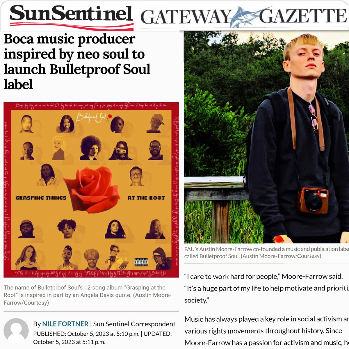 Nile_Fortner's tweet photo. #Music producer & #artist @bamfsoul, creates @officialbps_art #BulletproofSoul & works with a variety of #musicians 🌹
👀 @SunSentinel #SunSentinel for my #story on him, the #album, the cover being homage to @ATCQ #MidnightMarauders, & more 🎶
Link ⬇️
https://t.co/2226VyVU1z https://t.co/qWIqa7umUU