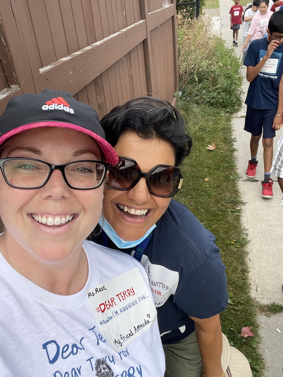 Today we walked in honour of Terry Fox and everyone who has had cancer, is going through treatment for cancer, survived cancer, known someone with cancer and those who are no longer with us because of cancer. ❤️