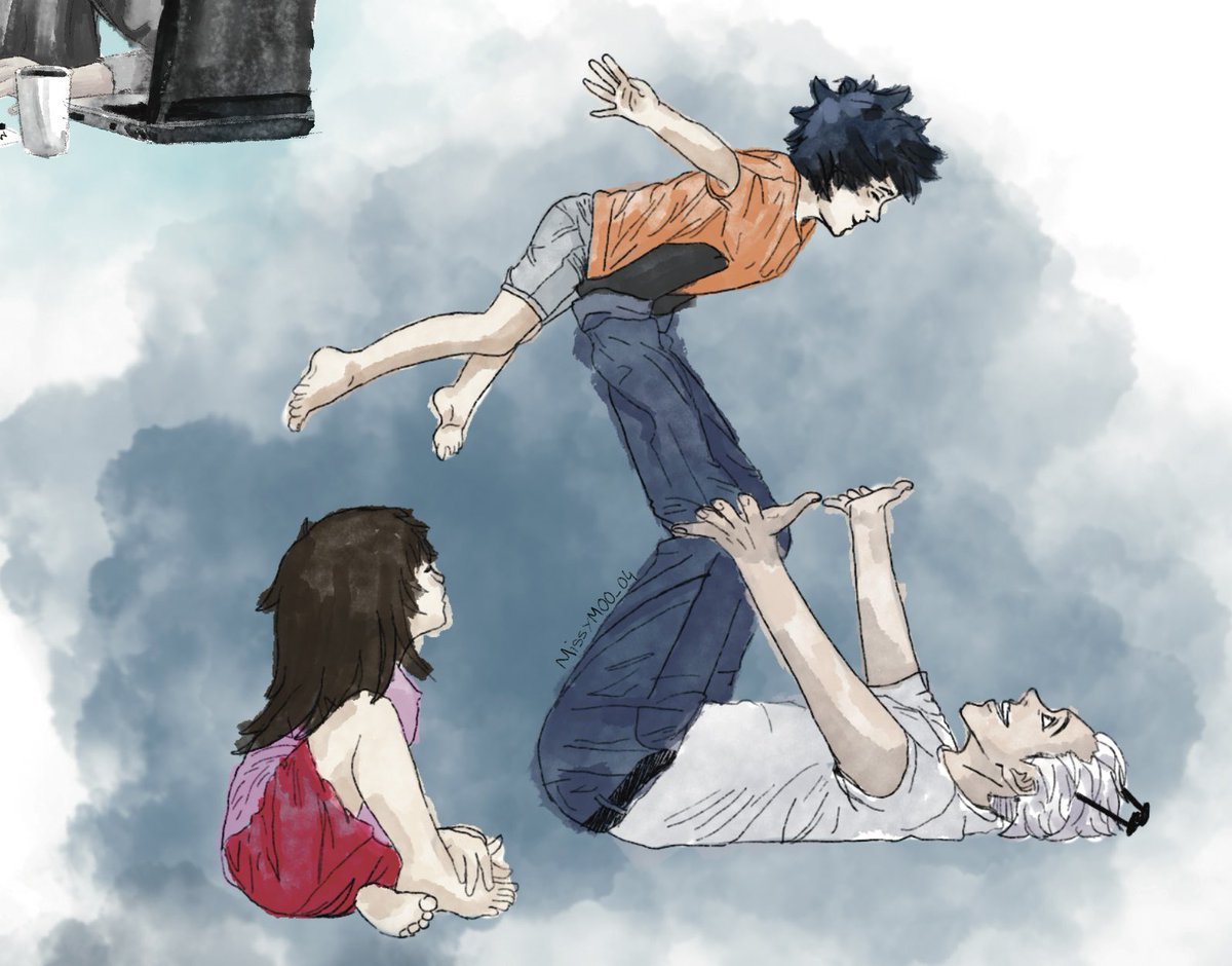 MissyM00_04's tweet photo. Little teen dad Gojo and baby megumi doodles ❤️ https://t.co/a7Qk3A9TVG