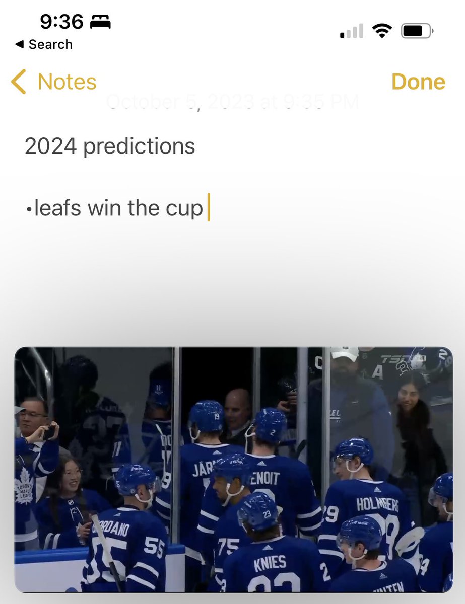 SophiaWheelerr's tweet photo. Leafs win a preseason game so I’ve started next years list https://t.co/frQd2LZids
