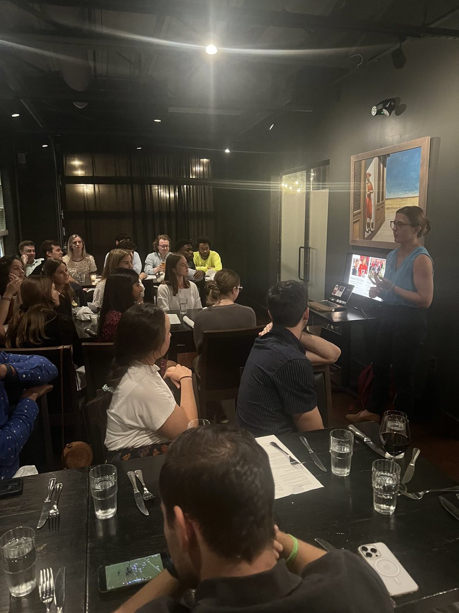 Proud friend listening to <a href="/Annaecraw/">Anna Crawford</a> present on multi-ligament knee injuries at our October Tinsley Harrison Research Society meeting at Blueprint on 3rd! 🌟