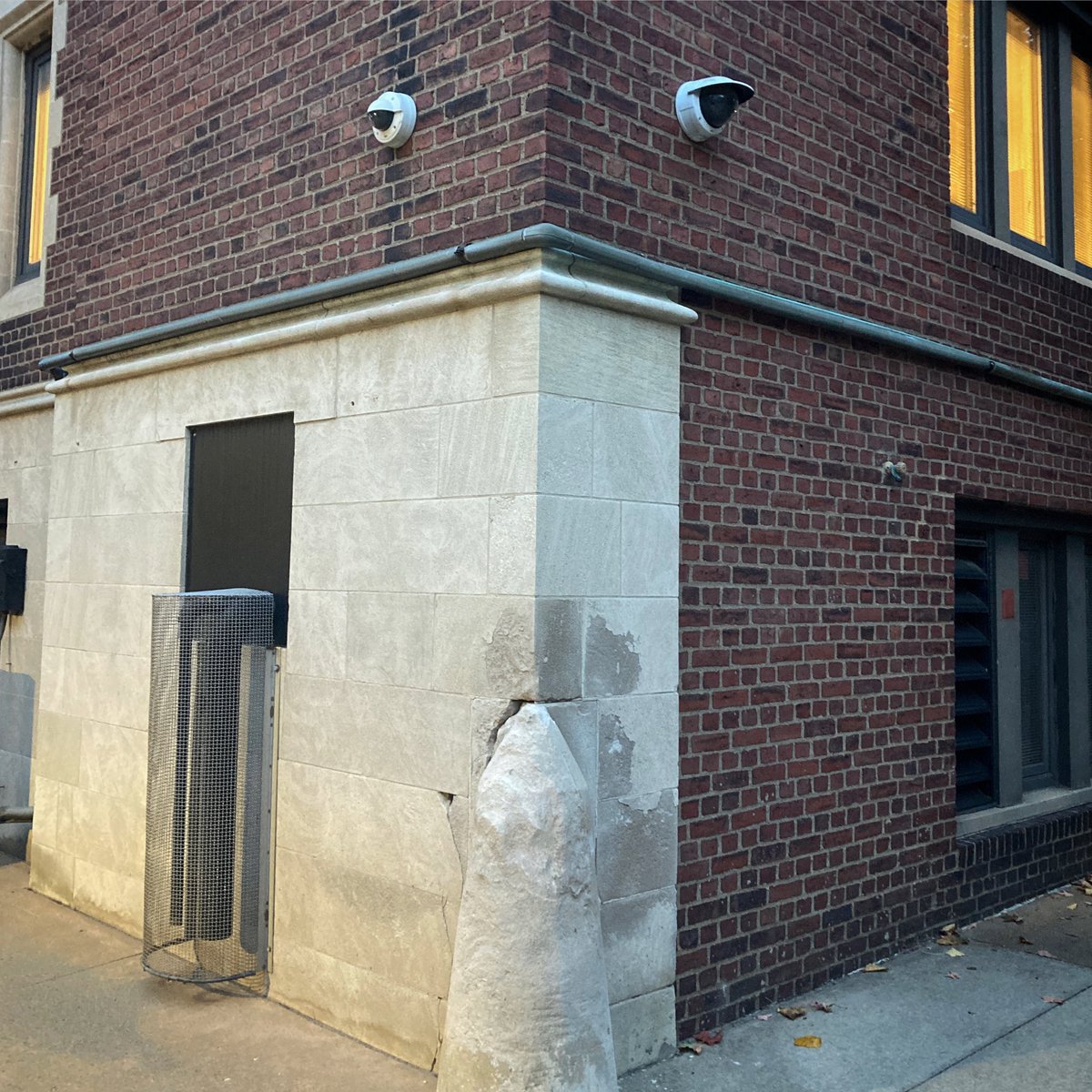 kovachio's tweet photo. I witnessed a beautiful display of empathy last evening in Cleveland, when this building quickly adopted a very unemotional, yet somewhat comforting face with a white goatee in order to make me feel more included, safe and welcome… #kindrobots #aiempathy #thefutureisfun https://t.co/vvi7Soj0uO