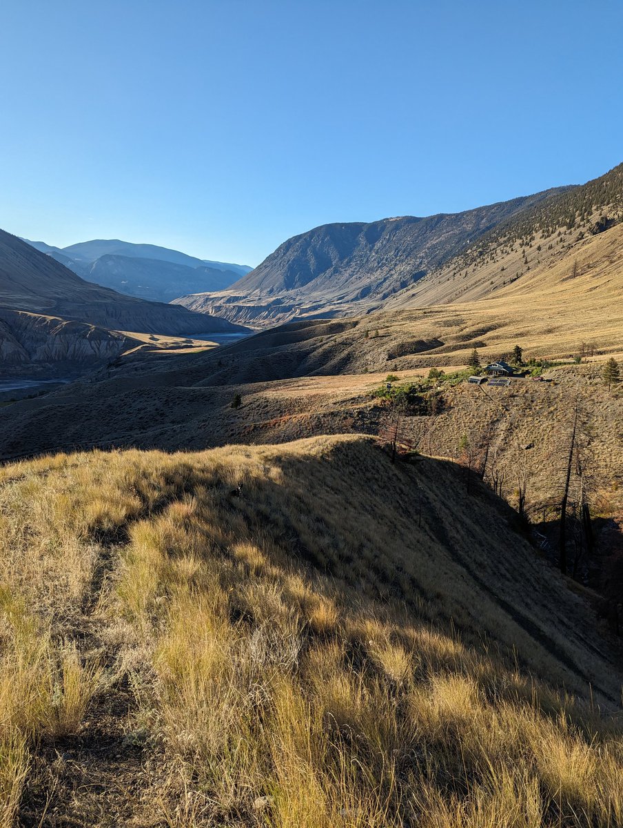 A #ridge of high pressure, allegedly here for a few days.  #bcheat #bcstorm #fall #BritishColumbia #autumn #grasslands #fraserriver #goldenhour