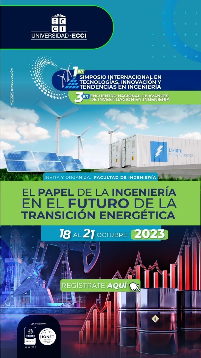 Muy queridos egresados y estudiantes, la Facultad de Ingeniaría  de la UECCI los invita a 1er Simposio Internacional en Tecnologías, Innovación y Tendencias en Ingeniería, puedes inscribirte en 👉  buff.ly/3F3i3PE

Anímate y disfruta de lo nuevo 🆕