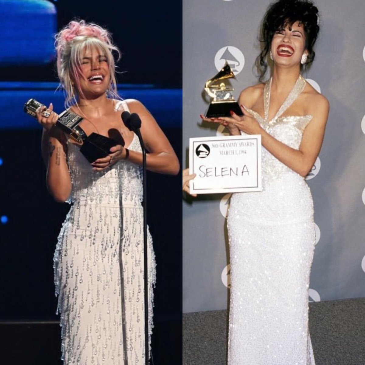 Karol G &amp; Selena Quintanilla mismas vibes. 🤍🥹✨️