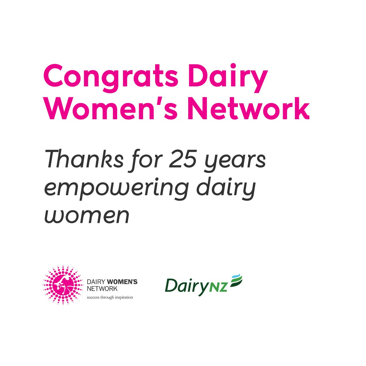 Congrats @dairy_women on 25 amazing years! It takes a collaborative effort to keep New Zealand dairy farming progressing. We’re proud to be working with Dairy Women’s Network from the beginning as a founding partner to help them empower women in our sector achieve great things!