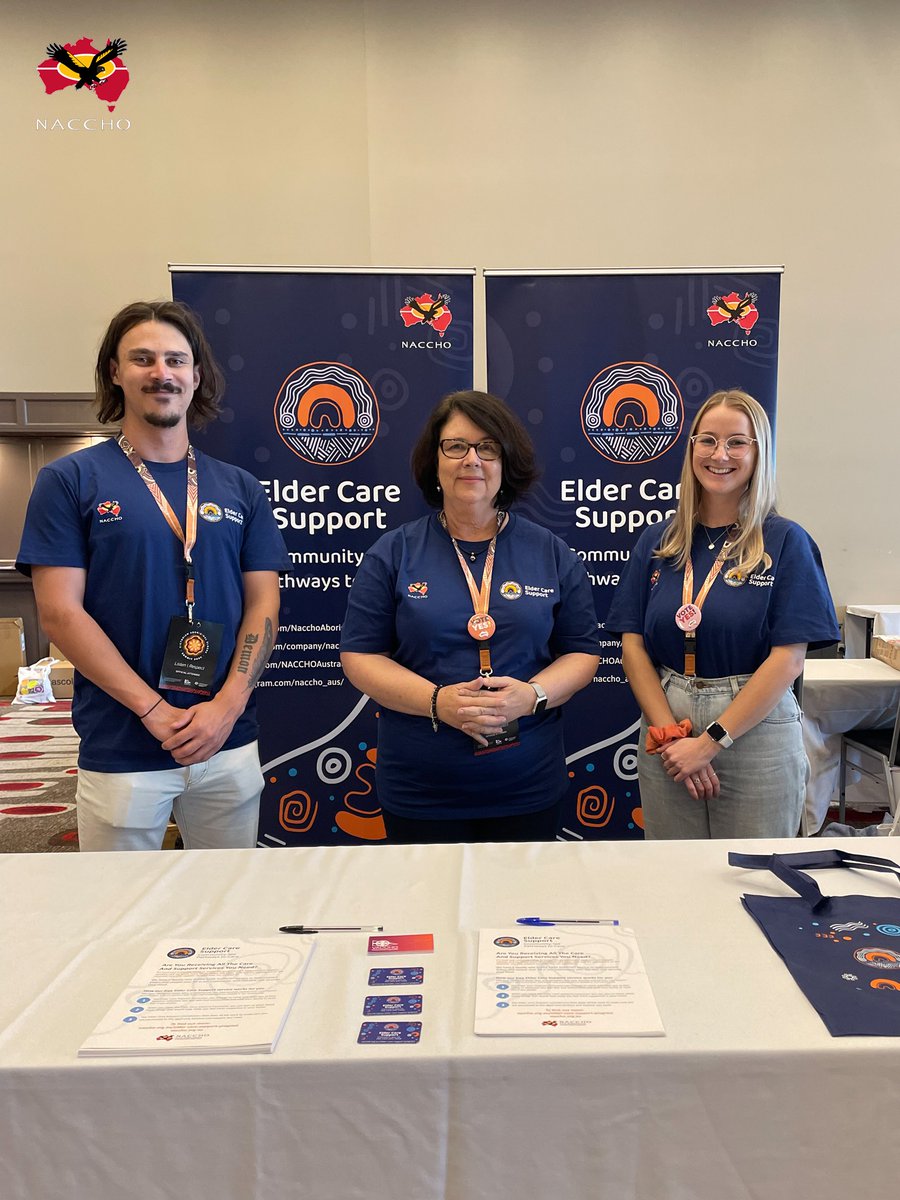 NACCHO’s wonderful Aged Care Team at the Victorian Aboriginal Elders Summit showcasing Elder Care Support. 

More information can be found here: naccho.org.au/elder-care-sup…

#ElderCareSupport #AboriginalHealthInAboriginalHands