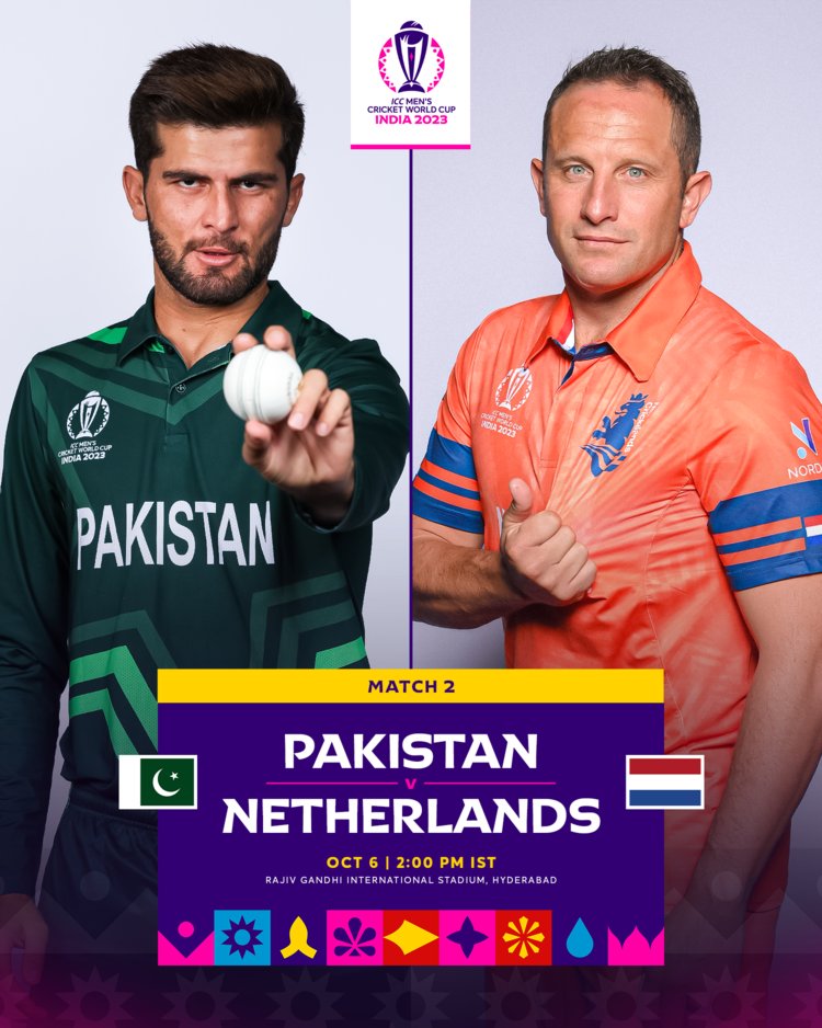 Pakistan and the Netherlands kick off their #CWC23 campaign in Hyderabad 🏏

Who's your pick to win today?