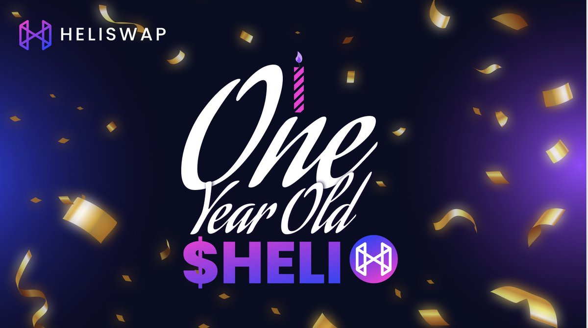 Dear HeliSwap Community,

It's the on year anniversary of HeliSwap. 🥳
To honor this, we are hosting a Sticker Contest where the top three winners will each receive 1111 $Heli. The contest will run until Monday, October 9th, 2023.🤓🤑

Thank you for being a part of HeliSwap.😊