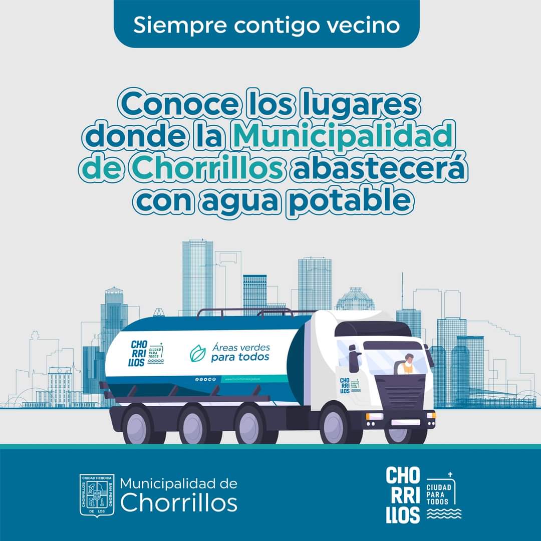 GIANCARLO_ANDIA's tweet photo. En #Chorrillos se han dispuesto 15 puntos de abastecimiento de agua, en tres turnos (mañana, tarde y noche). Se activan el día sábado, a sabiendas que la necesidad del elemento no solo es el primer día. Estos puntos refuerzan los 5 establecidos por @SedapalOficial #cortedeagua https://t.co/4gtxplQRHK
