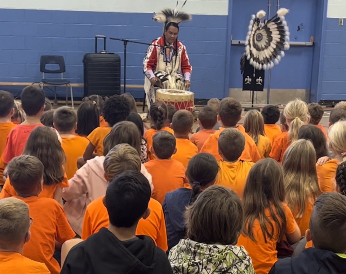Paying respect to First Nations on  #orangeshirtday by learning about residential schools.   Experiencing and enjoying a cultural performance of traditional drumming. #truthandreconcilliation