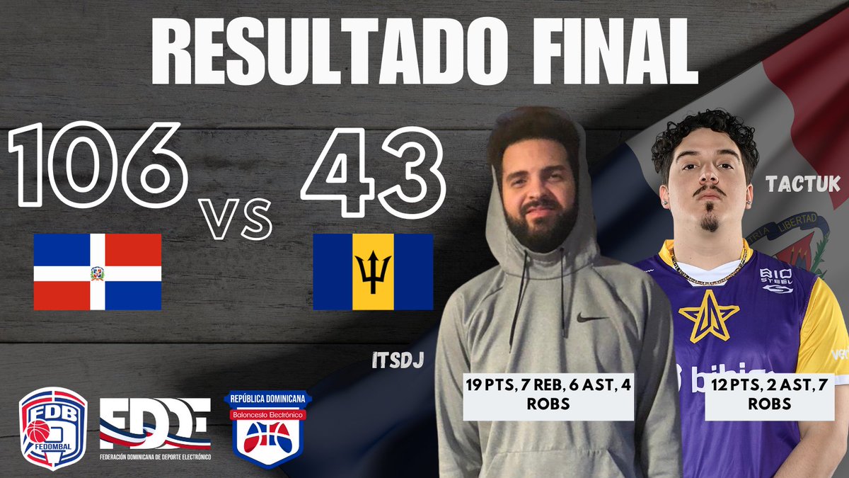 Clínica defensiva para cerrar la noche. Terminamos con récord de 4-1 la primera ventana de <a href="/eFIBA_official/">eFIBA</a> 

#VamosDOM🇩🇴