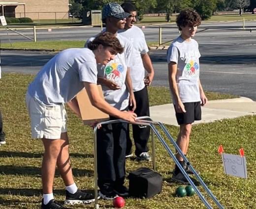 Sumter_High's tweet photo. The Sumter High School Unified Sports Program held their annual Bocce Ball Tournament this week. Thanks to all of the participants, fans, and coaches for a wonderful event. #ProjectUnify #GamecockGreatness #SSDShiningStars 💙💛 https://t.co/kIeKaGDurR