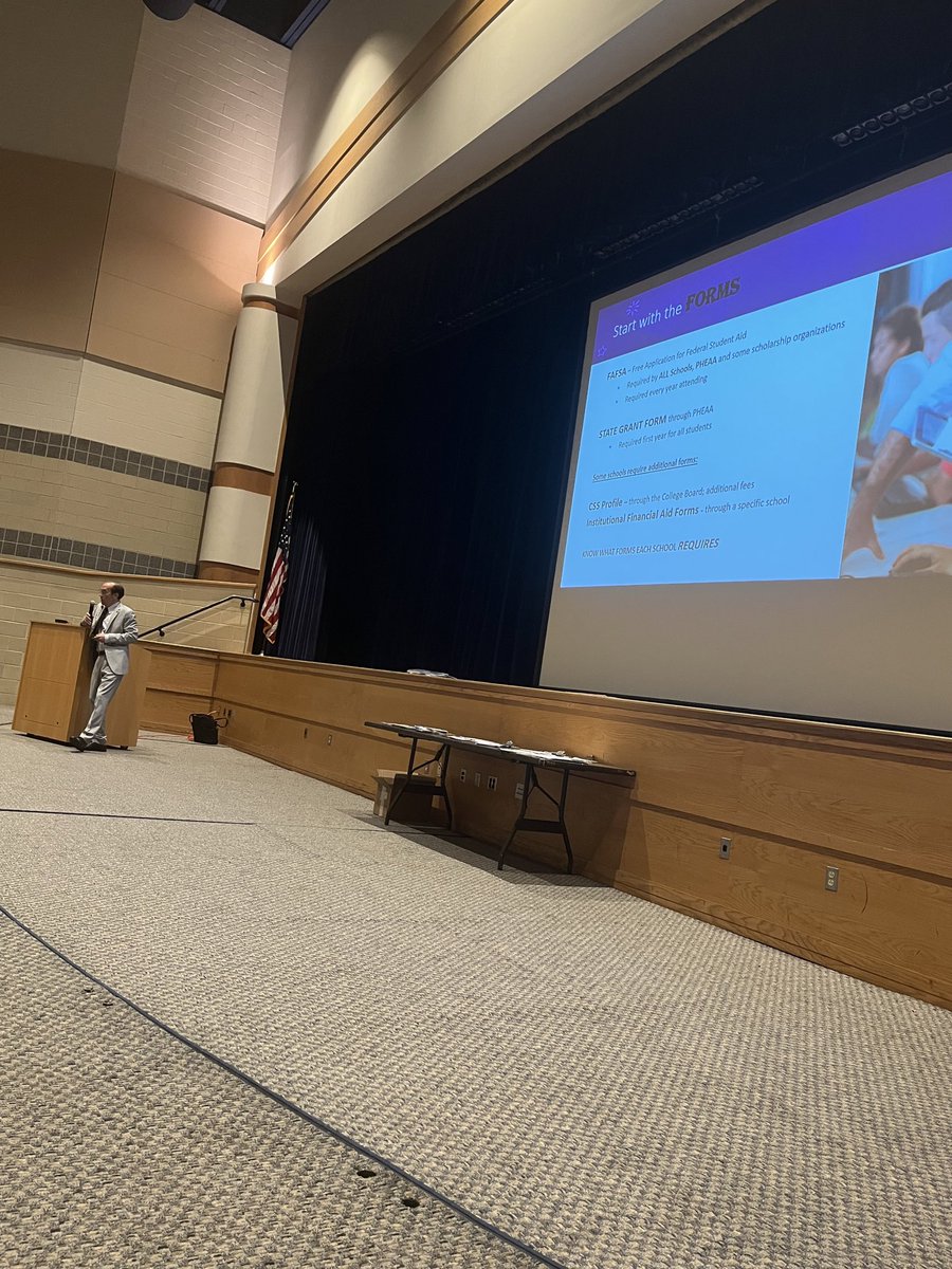 PVHS guidance department hosted a Financial Aid Night on 10/3. PHEAA presented on the updates to the FAFSA form and financial aid tips. Parents received information on scholarships. PVHS is holding the same presentation virtually on 11/15 from 6-7 pm. More information to follow.