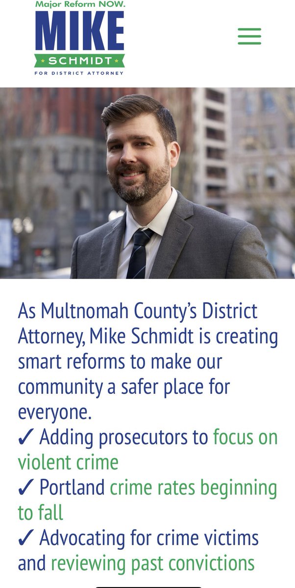 All you need to know about @DAMikeSchmidt is to compare the 2020 screenshot of his election webpage to the 2024 version. All the urgency for addressing the explosion in “crime”, “crime” and “crime victims” happened on his watch. Vote this failure out!