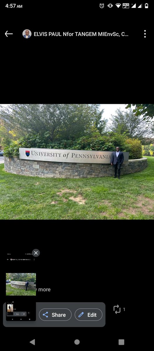 #Africa to the world 🌍! Dr. @tangem2009 Director of #GreatGreenWall at the #AUC, is currently at the University of Pennsylvania Stuart Weitzman School of Design, attending a symposium on land restoration, watershed management, and anti-desertification programs. 🌿🌏🌱