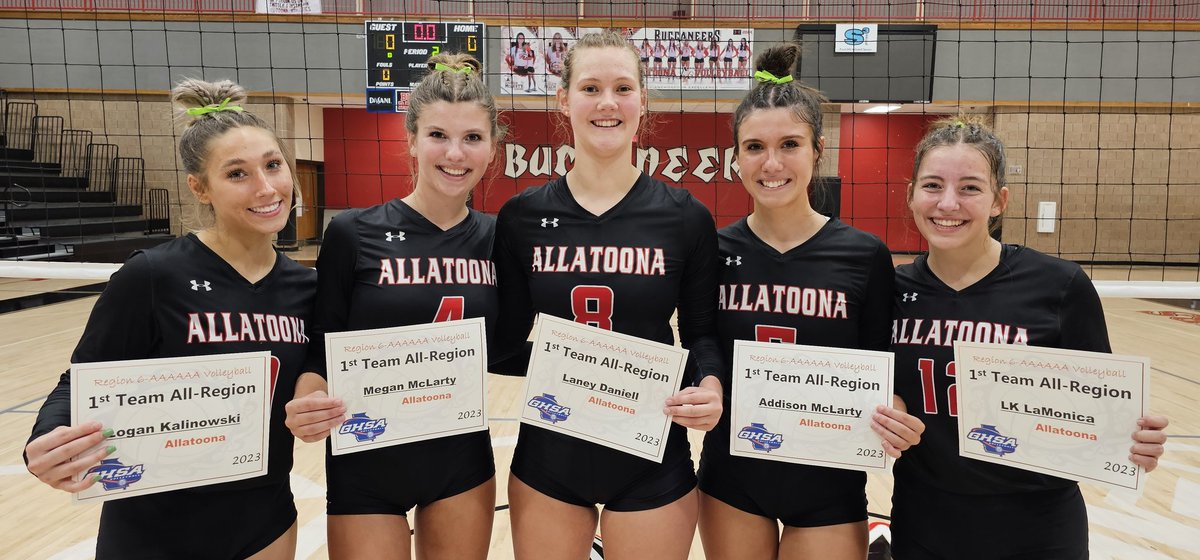 AllatoonaVB's tweet image. Congratulations to our @AllatoonaVB varsity players -  1st team All-Region.  @loganjeankal, @mclarty_megan, Laney Daniell, @MclartyAddison, and @LK_LaMonica.  What a great honor.  Go Bucs
@toona_athletics 
#anchoredinexcellence 
@CCSD_AD