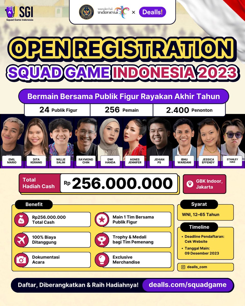 clrs_ts's tweet photo. [OPEN REGISTRATION] 🔔 𝐃𝐢𝐜𝐚𝐫𝐢 𝟐𝟓𝟔 𝐏𝐞𝐬𝐞𝐫𝐭𝐚 𝐮𝐧𝐭𝐮𝐤 𝐃𝐢𝐛𝐞𝐫𝐚𝐧𝐠𝐤𝐚𝐭𝐤𝐚𝐧 𝐤𝐞 𝐉𝐚𝐤𝐚𝐫𝐭𝐚 &amp; 𝐑𝐚𝐢𝐡 𝐑𝐩𝟐𝟓𝟔 𝐉𝐮𝐭𝐚 𝐂𝐚𝐬𝐡 🔔

Kemenparekraf x Dealls: Jobs &amp; Mentoring proudly present https://t.co/kKVbgh6qQc