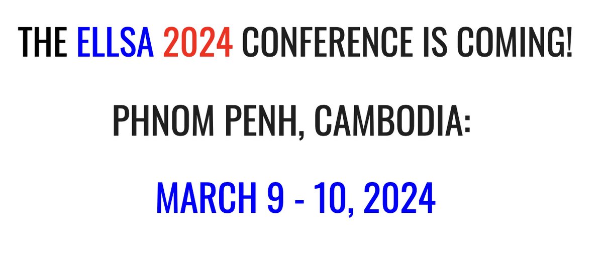 The #ELLSA2024 conference is going to be held at ISPP this March! Have you registered yet? It should be a great event. @TanKHuynh @easkelton @NordmeyerJ @JBanules @cho_liz @vislaos @kaylenebawden sites.google.com/ispp.edu.kh/el…